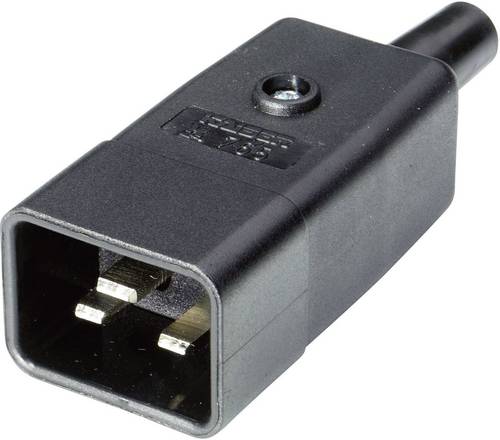 Kaiser Martin 765/sw/C Kaltgeräte-Steckverbinder 765 Stecker, gerade Gesamtpolzahl: 2 + PE 16 A Sch