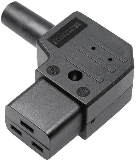 Kaiser Martin 736/sw/C Kaltgeräte-Steckverbinder 736 Buchse, gewinkelt Gesamtpolzahl: 2 + PE 16 A S