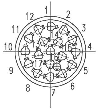 Amphenol C016 10E017 002 1 Rundstecker Kupplung, gerade Gesamtpolzahl: 17 + PE Serie (Rundsteckverbinder): C016 1St.