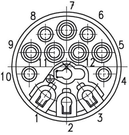 Amphenol C016 10E012 003 2 Rundstecker Kupplung, gerade Gesamtpolzahl: 12 + PE Serie (Rundsteckverbinder): C016 1St.