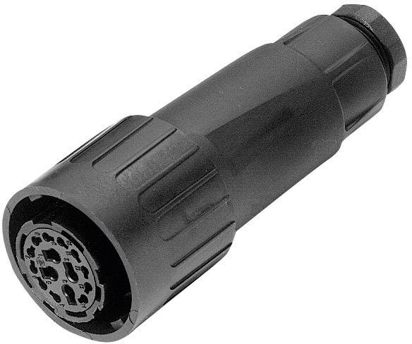 Amphenol C016 10E014 002 1 Rundstecker Kupplung, gerade Gesamtpolzahl: 14 + PE Serie (Rundsteckverb
