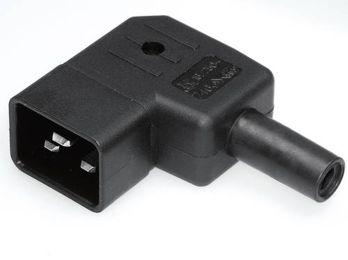 Kaiser Martin 746/sw/C Kaltgeräte-Steckverbinder 746 Stecker, gewinkelt Gesamtpolzahl: 2 + PE 16 A