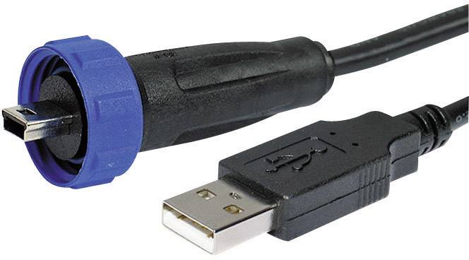 USB-Steckverbinder-Adapter 2.0 - IP68 Stecker, gerade PX0441/3M00 USB A/Mini USB B PX0441/3M00 Bulgin Inhalt: 1 St.