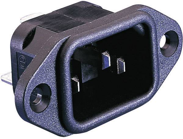 Bulgin PX0580/28 Kaltgeräte-Steckverbinder PX Stecker, Einbau vertikal Gesamtpolzahl: 2 + PE 10A Schwarz 1St.