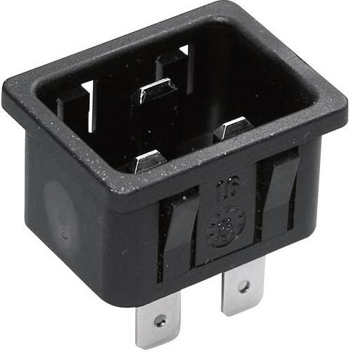 Kaiser 767/10/63/sw/C Kaltgeräte-Steckverbinder 767 Stecker, Einbau vertikal Gesamtpolzahl: 2 + PE