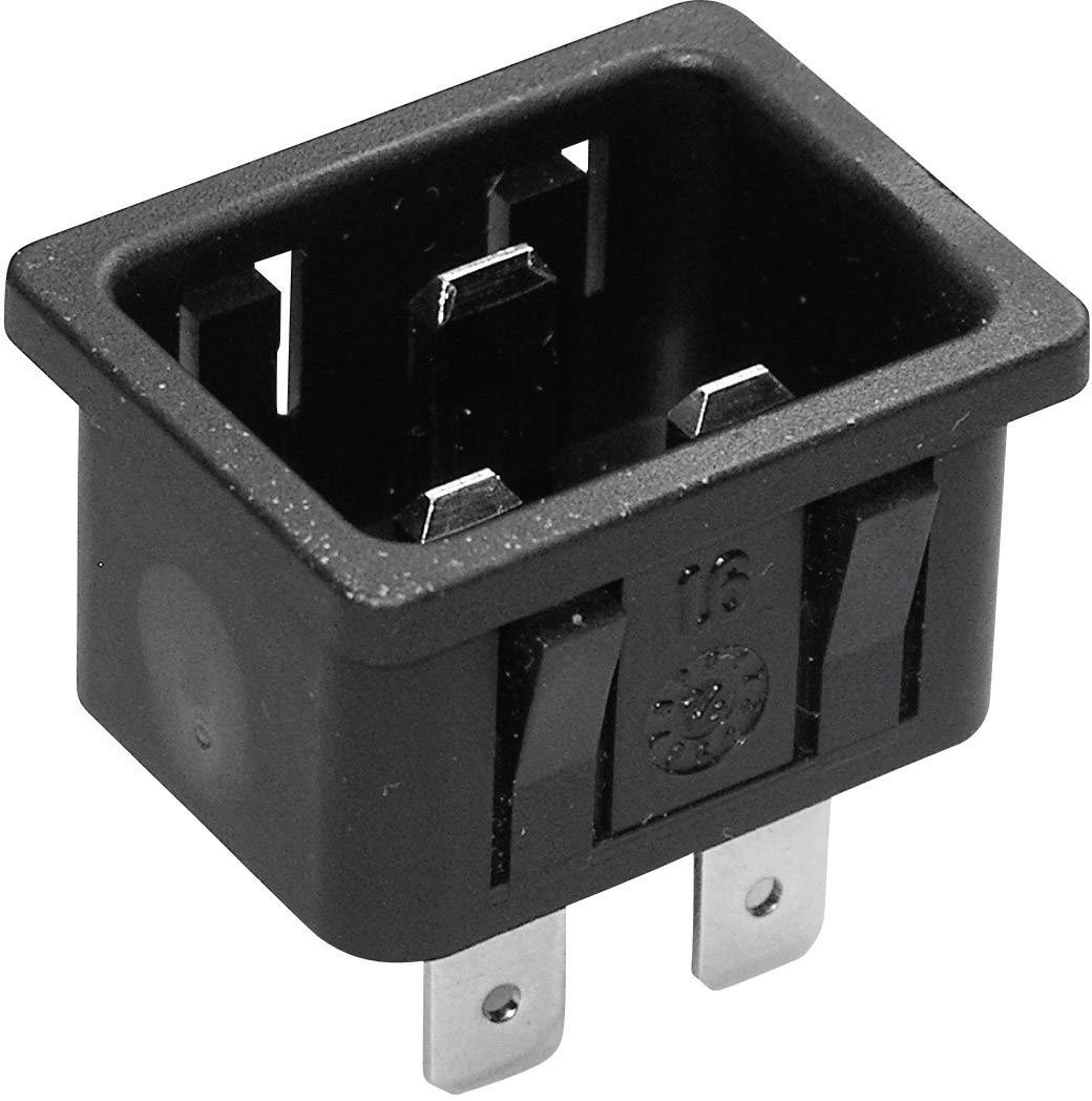 Kaiser 767/10/63/sw/C Kaltgeräte-Steckverbinder 767 Stecker, Einbau vertikal Gesamtpolzahl: 2 + PE