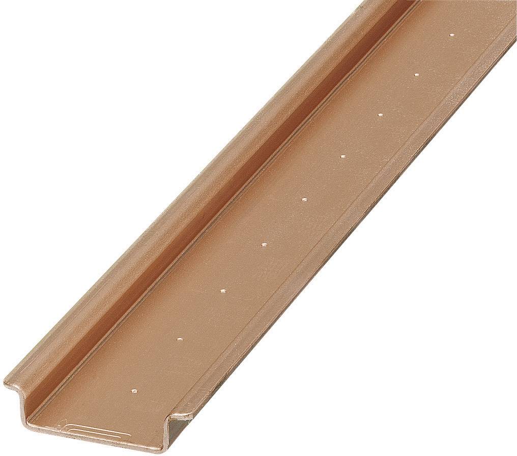 Ein brauner Metallwinkelträger für Bauanwendungen, zeigt eine klare Kante und gleichmäßige Oberfläche, seitlich im Bild dargestellt.