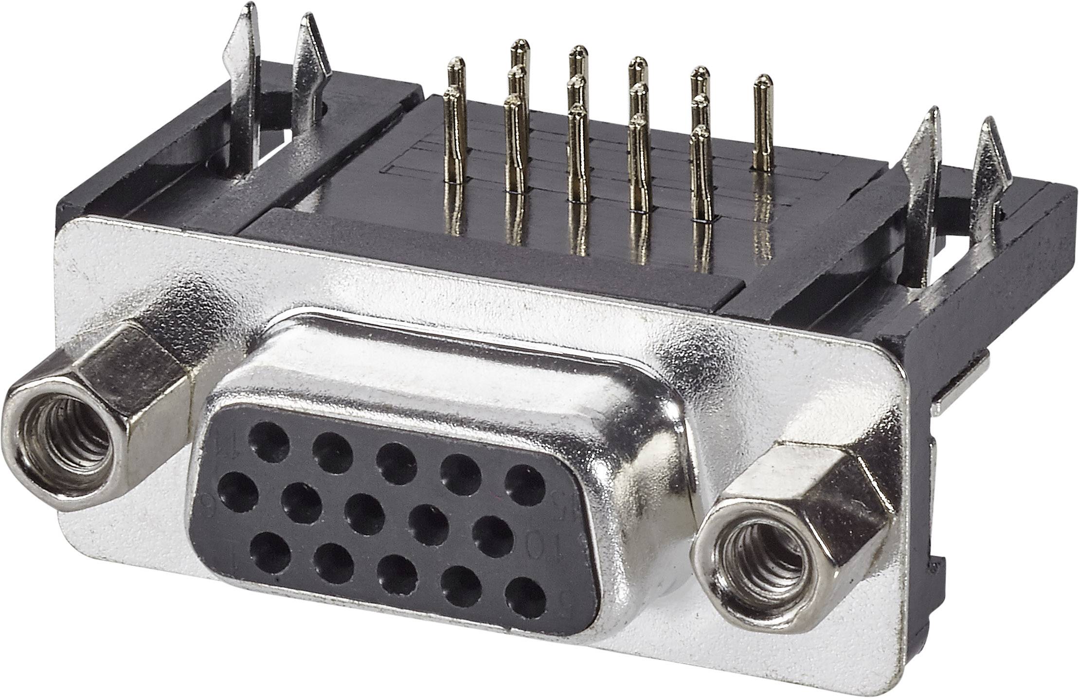 TRU Components TC-A-HDF 15 A-KG/T-203 1586453 D-SUB Buchsenleiste Polzahl: 15 Löten