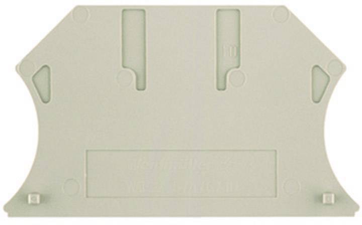 Ein graues, rechteckiges Kunststoffbauteil mit mehreren Schlitzen und Ecken. Wahrscheinlich eine Montage- oder Verbindungsplatte.