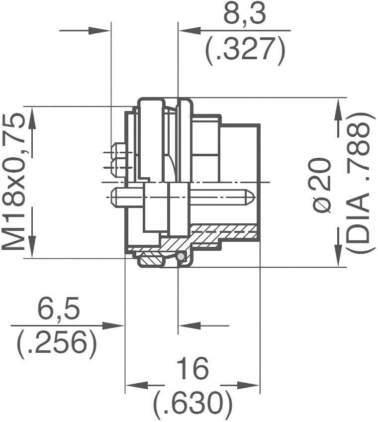 Amphenol C091 31W006 100 2 Rundstecker Stecker, Einbau Gesamtpolzahl: 6 Serie (Rundsteckverbinder): C091 1St.