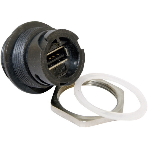 Conec USB 2.0 Einbaugehäuse-Set Buchse, Einbau 17-200001 Bajonettverschluss ohne Schutzkappe 17-200001 Inhalt: 1St.