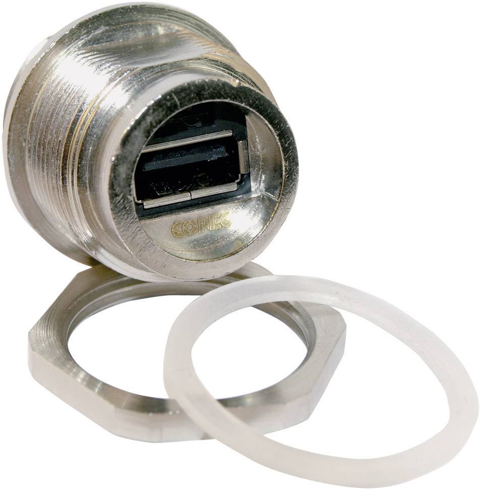 USB 2.0 Einbaugehäuse-Set Buchse, Einbau 17-200321 Schraubanschluss M28 ohne Schutzkappe 17-200321 Conec Inhalt: 1 St.