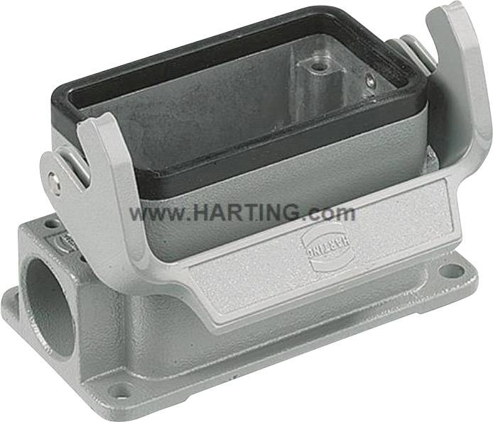 HARTING Han 24B Sockelgehäuse niedrig, 2xM25 seitlicher Kabelabgang, mit 1 Längsbügel Verschraubung M25 Klemmbereich
