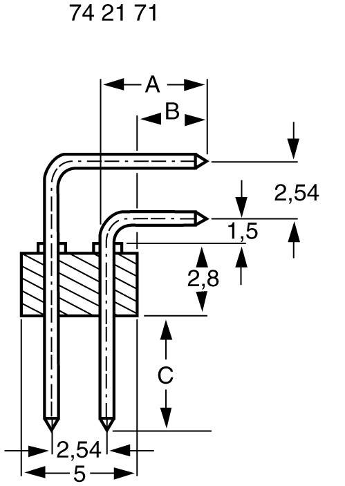 TRU Components Stiftleiste (Standard) Anzahl Reihen: 2 Polzahl je Reihe: 10 1580930