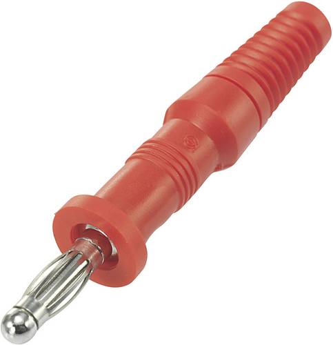 TRU Components TC-R8-20A Lamellenstecker Stecker, gerade Stift-Ø: 4 mm Rot