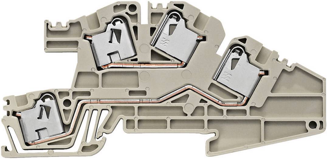 Weidmüller Installations-Reihenklemmen PDL PDL 4 S/L/L 1837030000-1 Beige