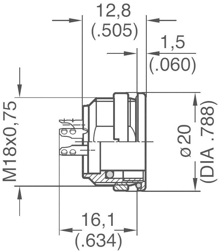 Amphenol C091 31N003 100 2 Rundstecker Buchse, Einbau Gesamtpolzahl: 3 Serie (Rundsteckverbinder): C091 1St.