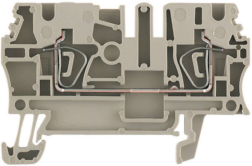 Weidmüller 1608510000-1 Durchgangsreihenklemme Zugfeder Dunkelbeige 1 St.