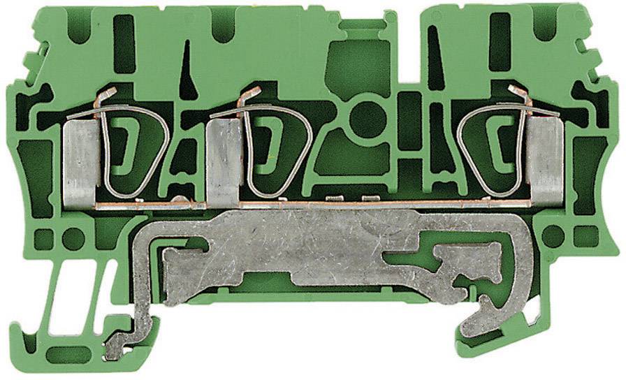 Weidmüller 1608650000-1 Schutzleiterklemme Zugfeder Grün-Gelb