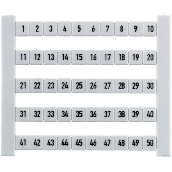 Repères de blocs de jonction, 5 mm DEK 5 FW 1-50 473460001-1 Weidmüller