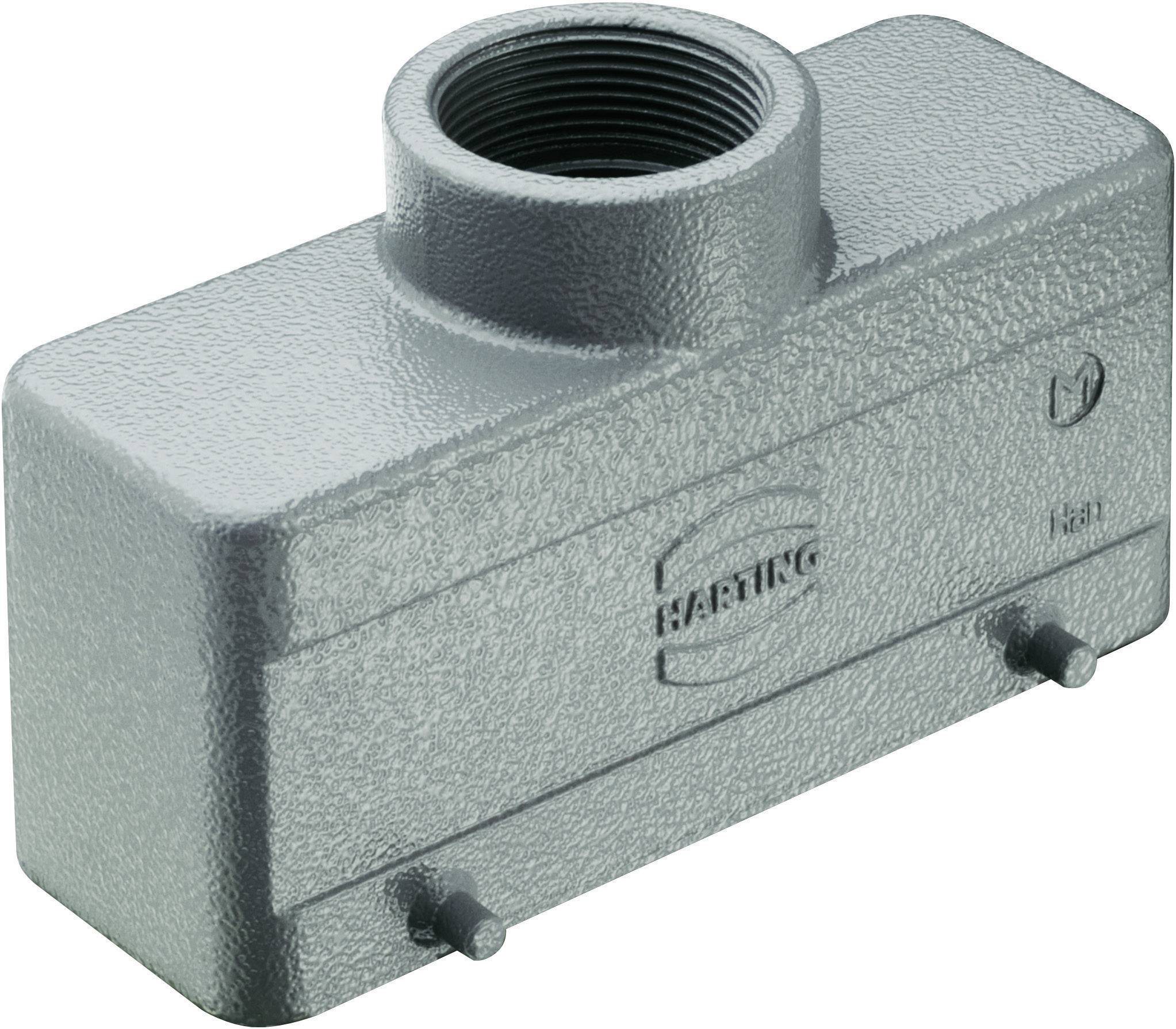 HARTING Han 24B Tüllengehäuse niedrig, 1xM32 gerader Kabelabgang, für 2 Bügel (am Unterteil) Verschraubung M32