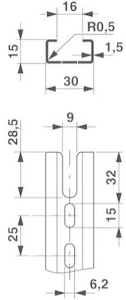 Phoenix Contact 3240262 Tragschiene Passend für (Details): Tragschienenmontage 2m