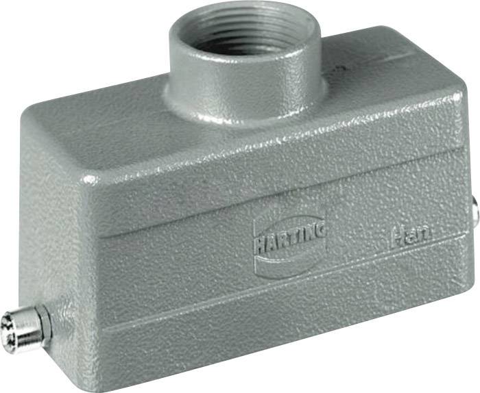HARTING Han 24B Tüllengehäuse niedrig, 1xPG29 gerader Kabelabgang, für 1 Bügel (am Unterteil) Verschraubung PG29