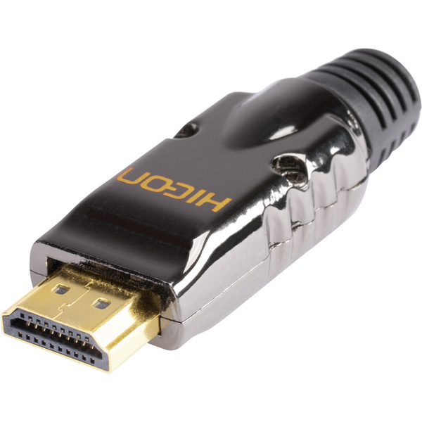 Hicon HI-HD-M HDMI-Steckverbinder Stecker, gerade Polzahl (num): 19 Schwarz 1St.