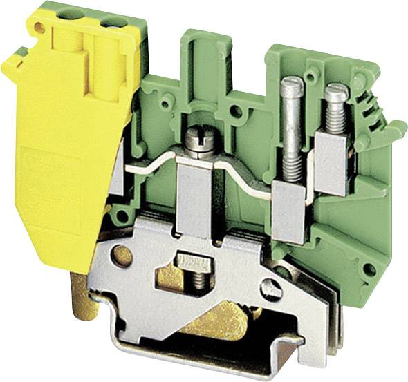 Phoenix Contact 2775184 Dreistock-Schutzleiterklemme 6.2 mm Schrauben Grün, Gelb 1 St.