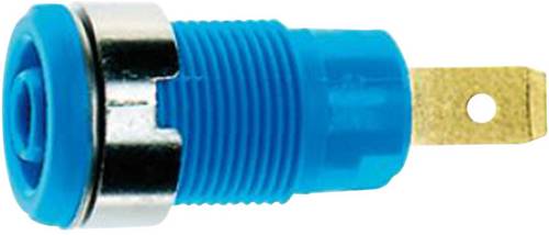 Stäubli SLB 4-F6,3 Sicherheits-Laborbuchse Buchse, Einbau vertikal Stift-Ø: 4mm Blau 1St.
