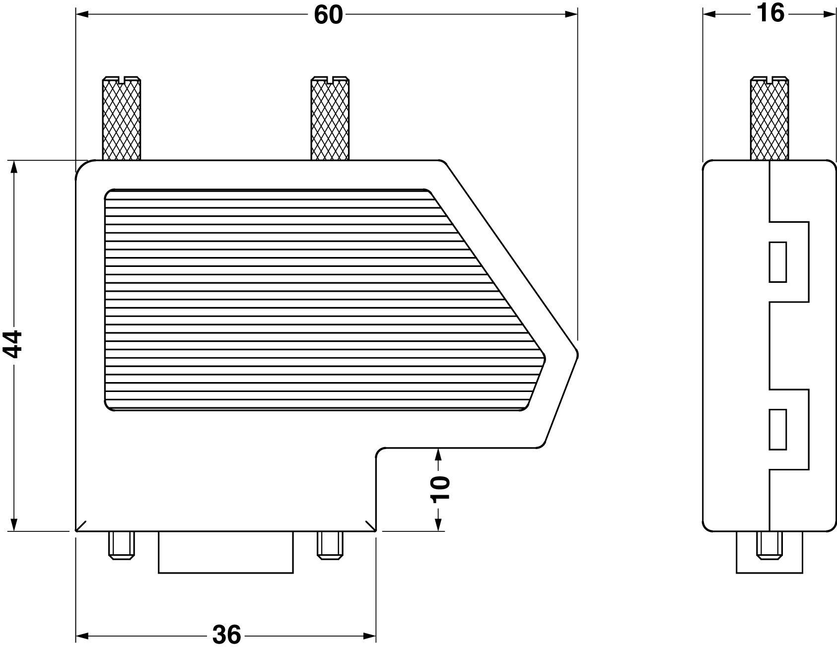 Phoenix Contact SUBCON-PLUS M1 2761826 D-SUB Stecker 180° Polzahl: 9 Schrauben 1St.