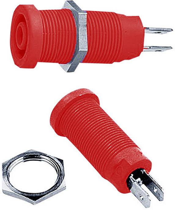 Stäubli XEB-1R Sicherheits-Laborbuchse Buchse, Einbau vertikal Stift-Ø: 4 mm Rot 1 St.