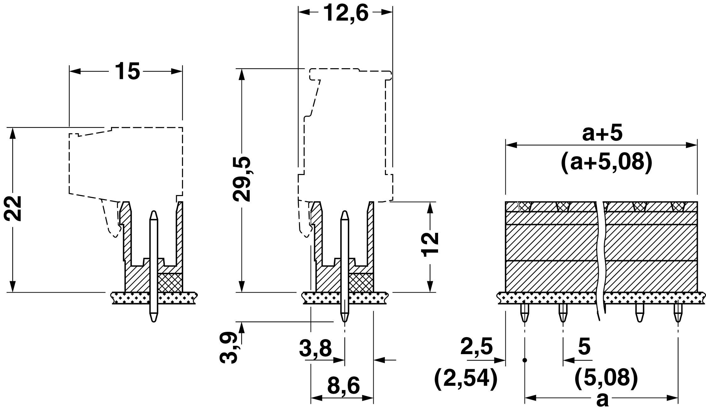 Phoenix Contact Stiftgehäuse-Platine MSTBV Polzahl Gesamt 3 Rastermaß: 5 mm 1753453 1 St.