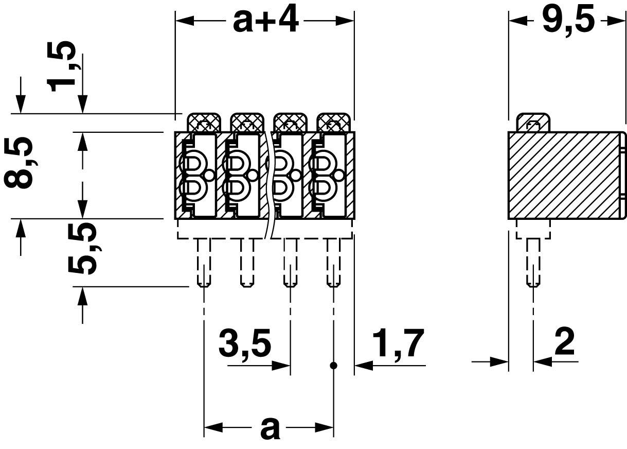 Phoenix Contact 1913963 Federkraftklemmblock Polzahl 6 Grün
