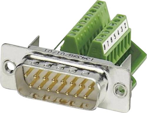 VS-15-ST-DSUB/16-MPT-0,5 1688078 D-SUB Stecker 180° Polzahl: 15 Schrauben 1St.