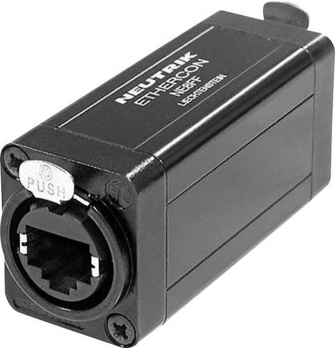 Neutrik NE8FF RJ45 Datensteckverbinder etherCon® D Serie NE8FF Buchse, gerade NE8FF Pole: 8P8C Schw