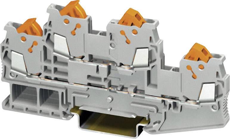 Phoenix Contact 3205116 Doppelstockklemme 5.2mm Schnellanschluss Grau