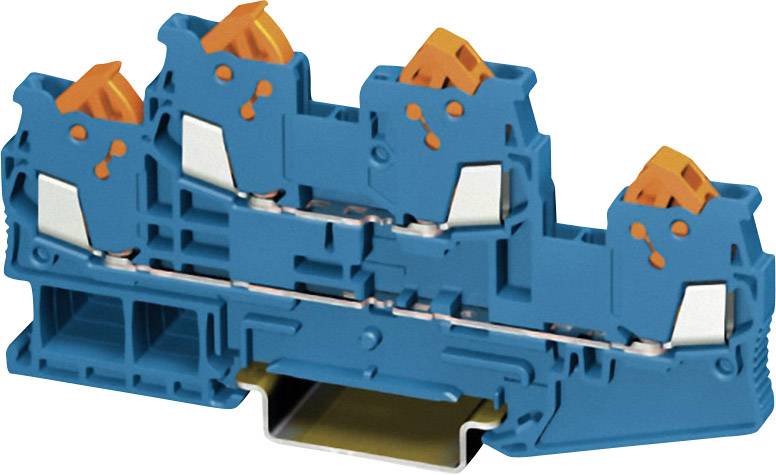 Phoenix Contact QTTCB 1,5 BU 3205129 Doppelstockklemme Polzahl: 4 0.25mm² 1.5mm² Blau