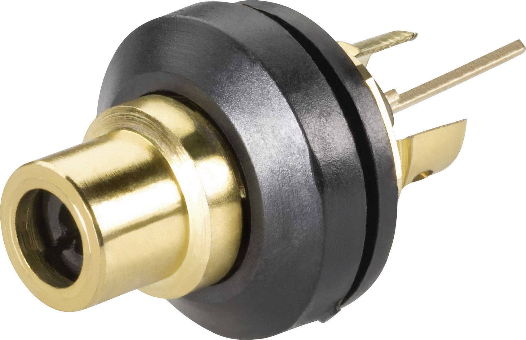 BKL Electronic 0101147/T Cinch-Steckverbinder Buchse, Einbau vertikal Polzahl: 2 Schwarz 1St.