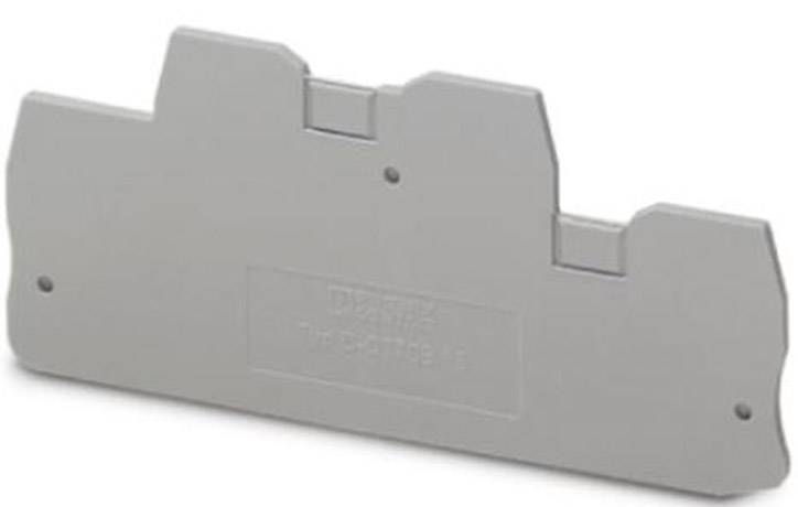 Graues, rechteckiges Gerätegehäuse, etwa 10 cm hoch, mit mehreren Einkerbungen an der Oberseite. Keine sichtbare Beschriftung.