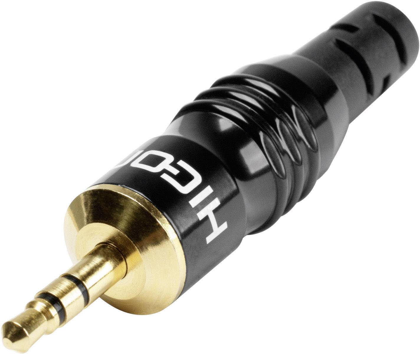 Hicon HI-J35S02 Klinken-Steckverbinder 3.5 mm Stecker, gerade Polzahl: 3 Stereo Schwarz 1 St.