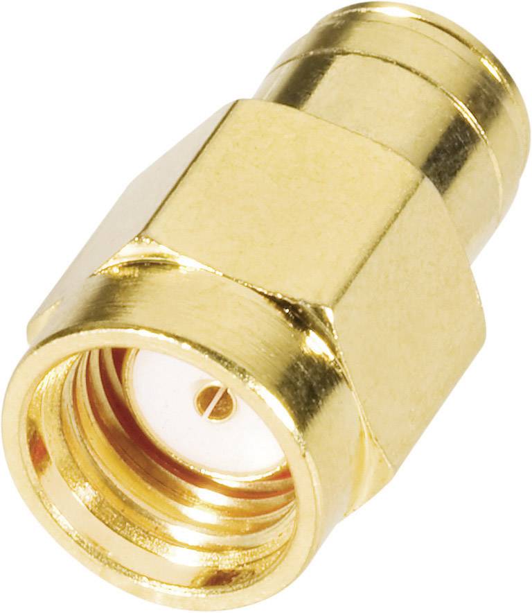 Ein goldener Adapter für Koaxialstecker, meist verwendet in RF- und Mikrowellenanwendungen.