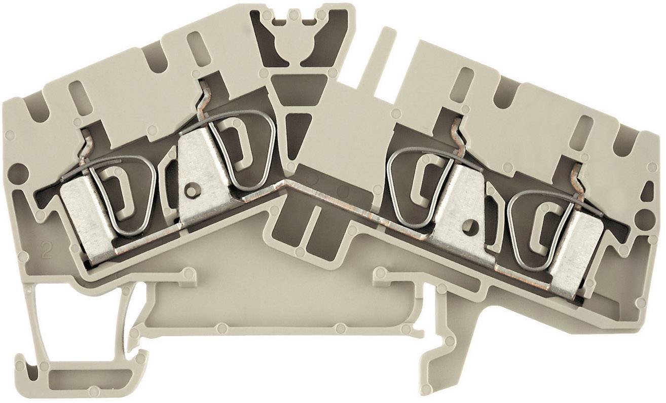 Weidmüller 1706010000 Durchgangsreihenklemme Zugfeder Dunkelbeige