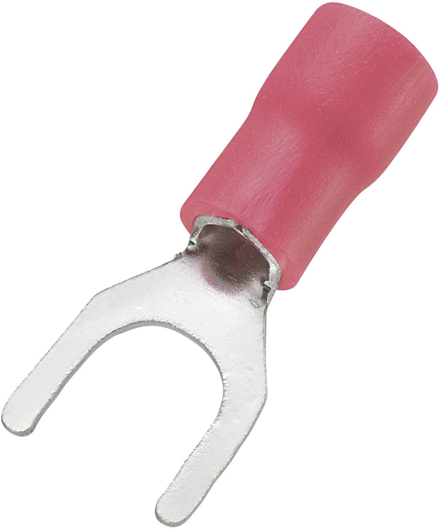 745268 Gabelkabelschuh 0.50mm² 1.50mm² Loch-Ø=5.3mm Teilisoliert Rot 100St.