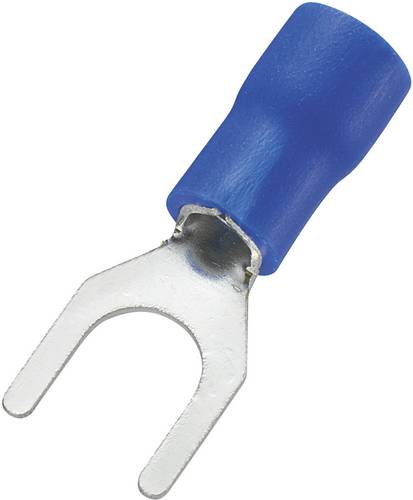 TRU COMPONENTS 745325 Gabelkabelschuh 1.50 mm² 2.50 mm² Loch-Ø=5.3 mm Teilisoliert Blau 100 St.