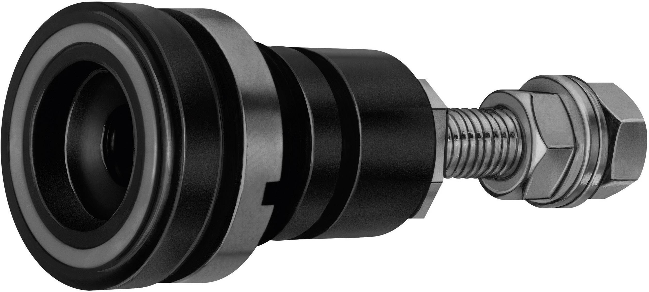 Stäubli ID/B6AR-N-S Rundstecker Buchse, Einbau Schwarz 1 St.