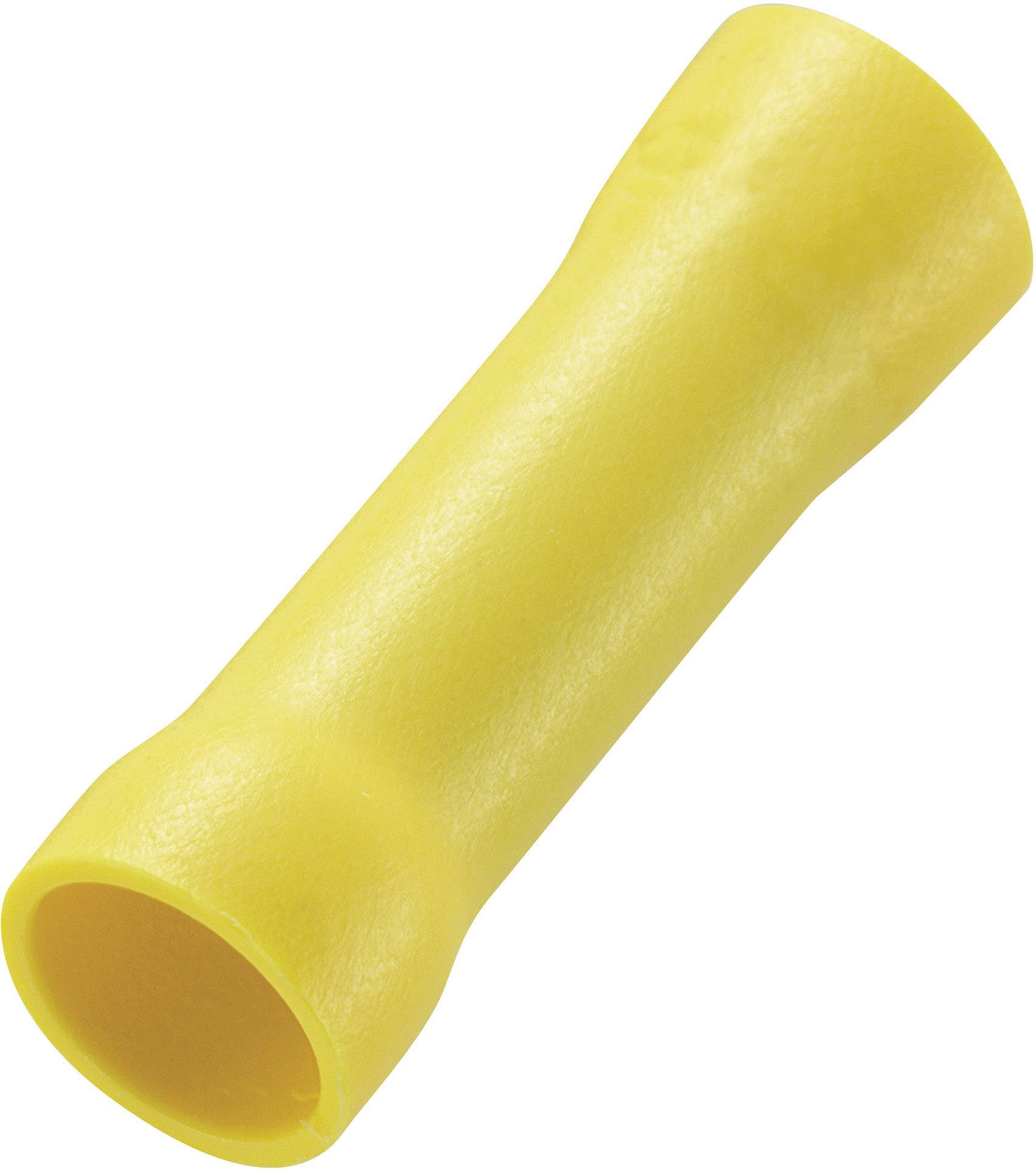 TRU COMPONENTS 745485 Stoßverbinder 4mm² 6mm² Vollisoliert Gelb 50St.