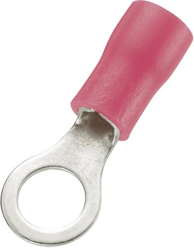 TRU Components 746048 Ringkabelschuh Querschnitt (max.)=1.50 mm² Loch-Ø=4.3 mm Teilisoliert Rot 100