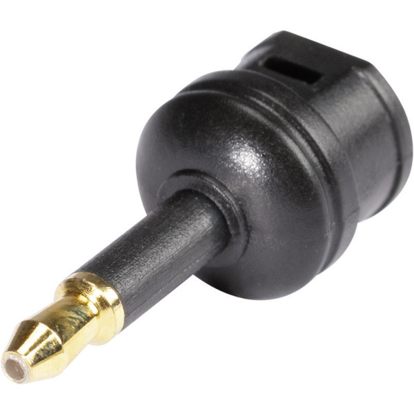 Hicon Toslink Digital-Audio Adapter [1x Toslink-Buchse (ODT) - 1x Optischer Stecker 3.5 mm] Schwarz