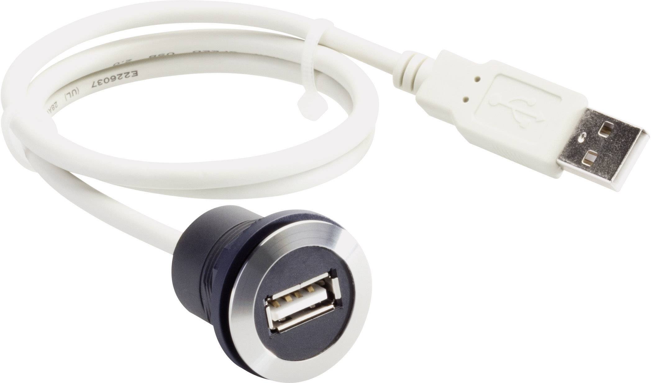 Georg Schlegel USB-Buchse A/A, mit Kabel Edelstahl twin rund, RONTRON-R-JUWEL Buchse/Kabel-SteckerBauform Seite 1: USB